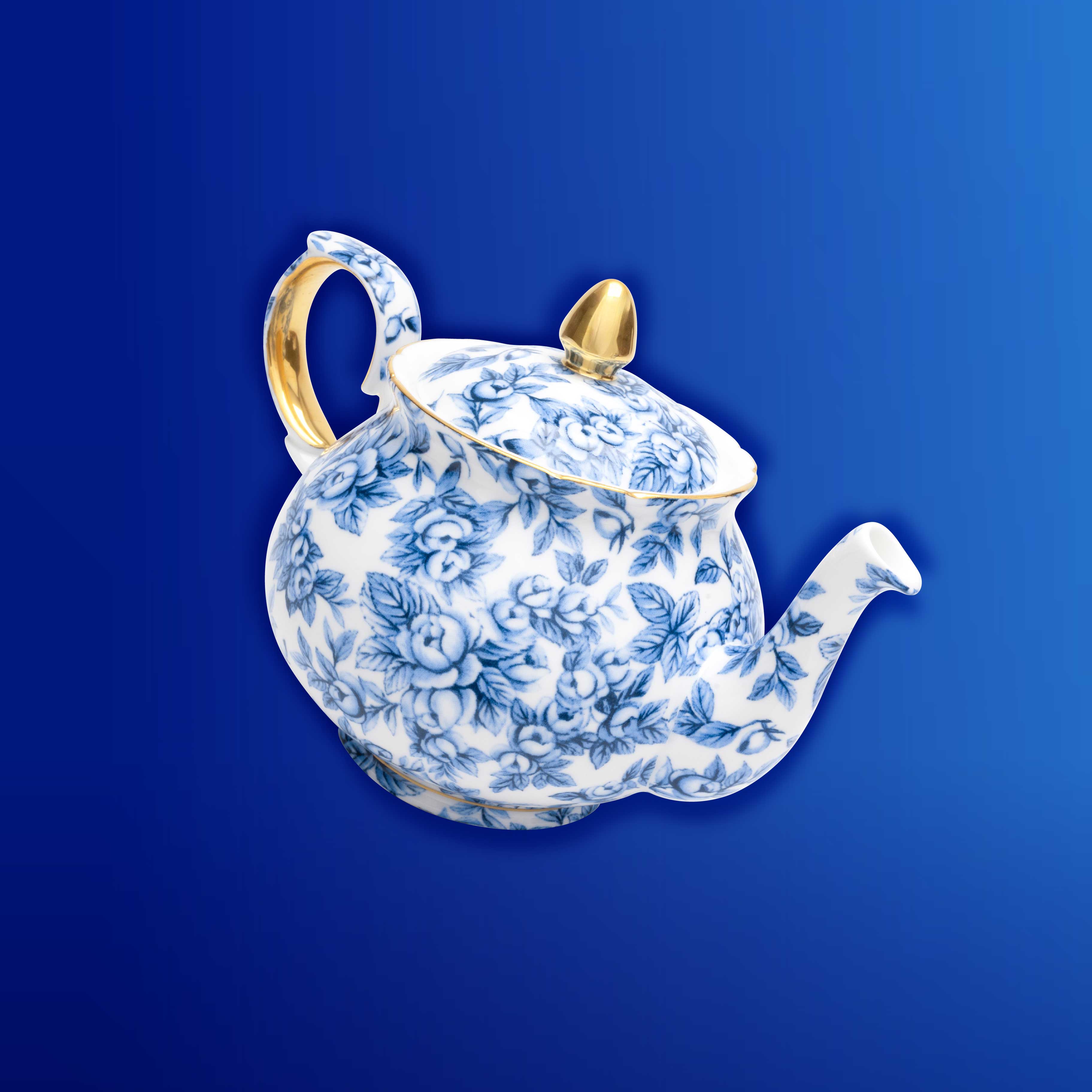 Duchess China 1888 - Gladstone Blue Luxury Teapot - 3 sizes