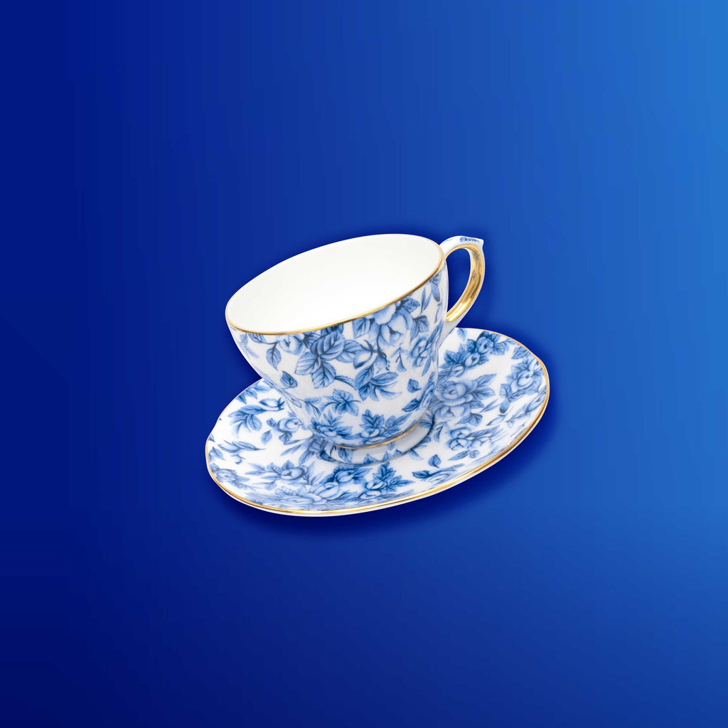 Duchess China 1888 - Gladstone Blue Luxury Teacup and Saucer