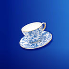 Duchess China 1888 - Gladstone Blue Luxury Breakfast Cup & Saucer