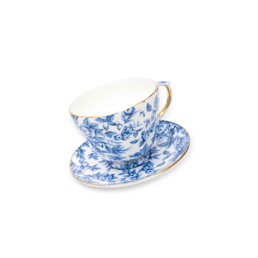 Duchess China 1888 - Gladstone Blue Luxury Breakfast Cup & Saucer