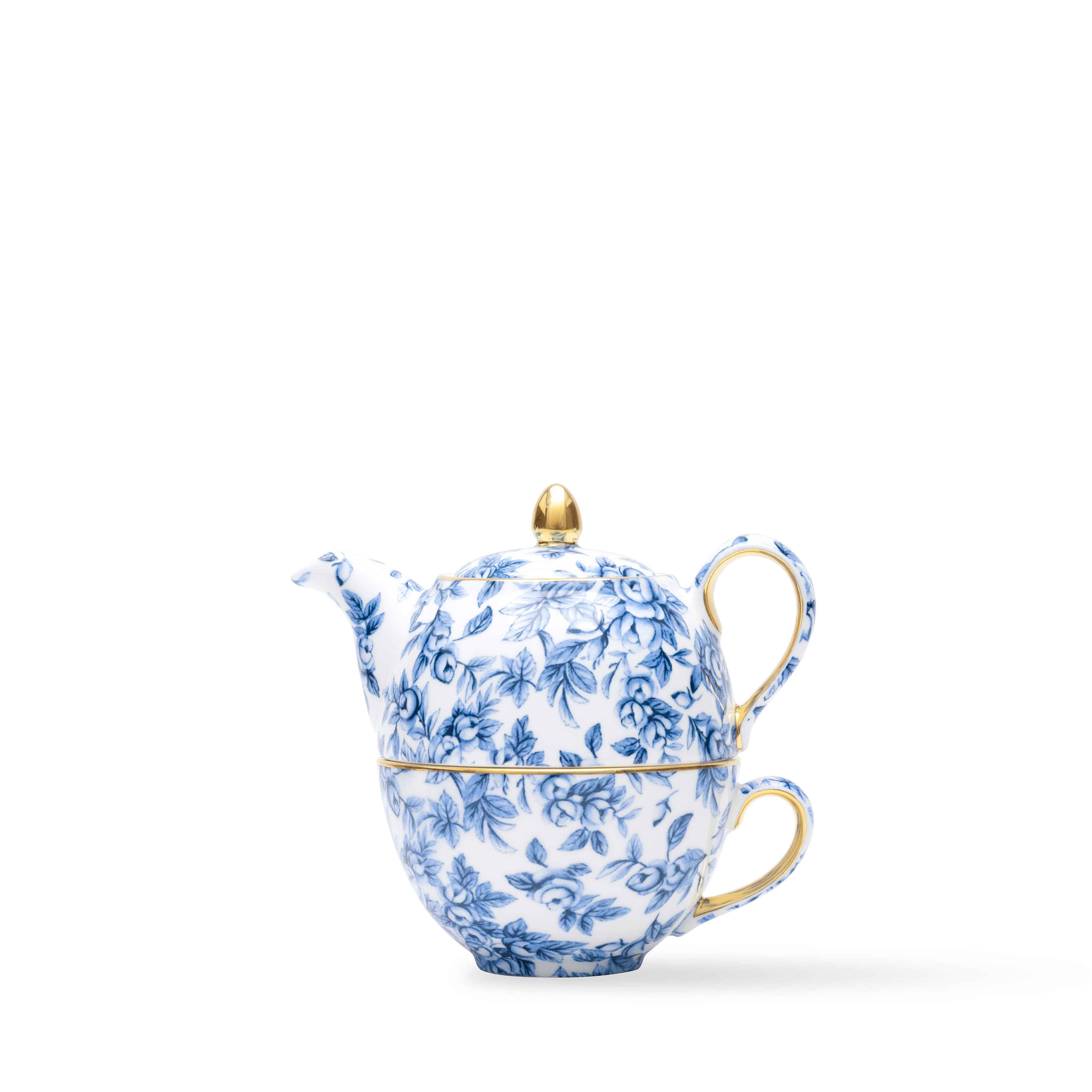 Duchess China 1888 - Gladstone Blue Luxury Tea for One