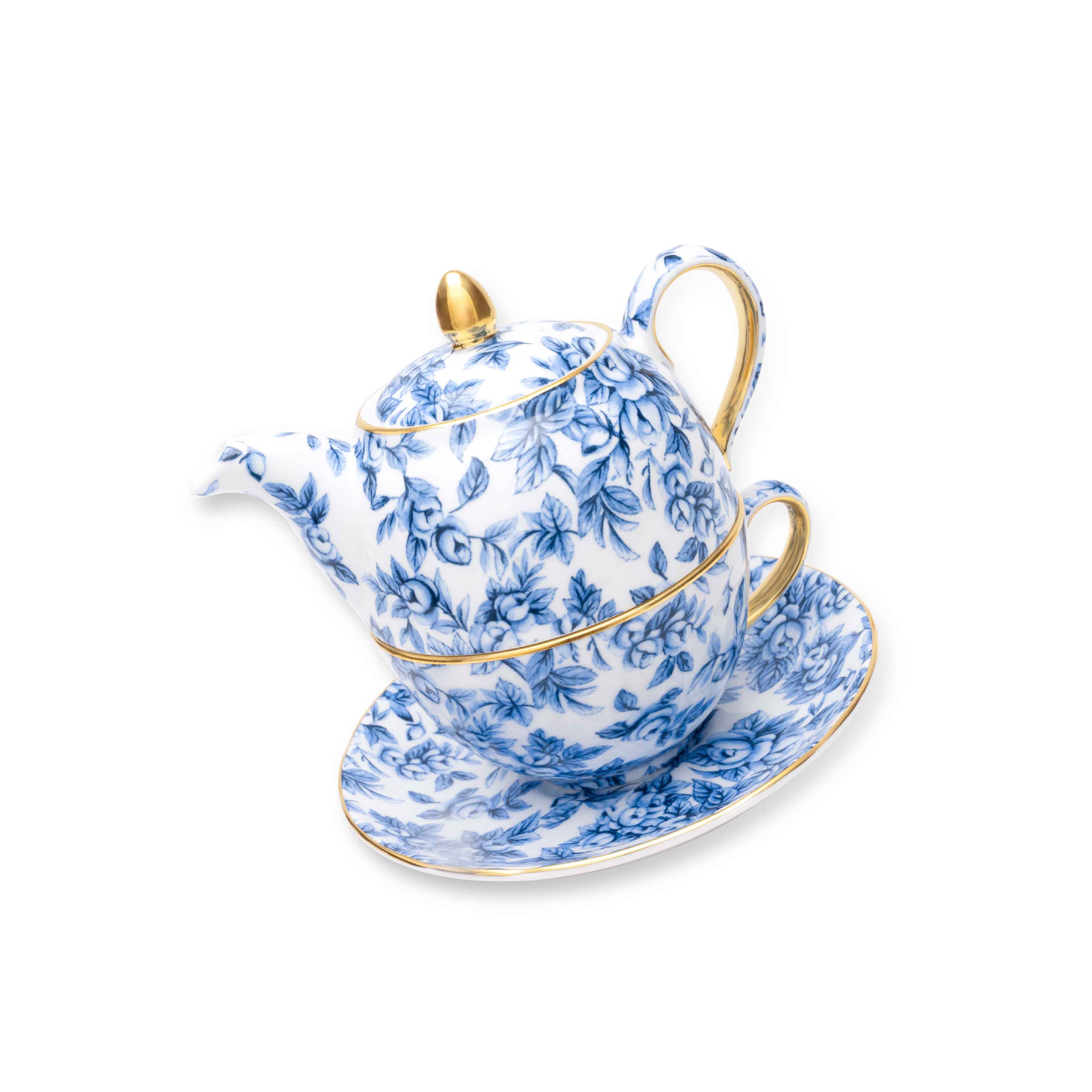 Duchess China 1888 - Gladstone Blue Luxury Tea for One