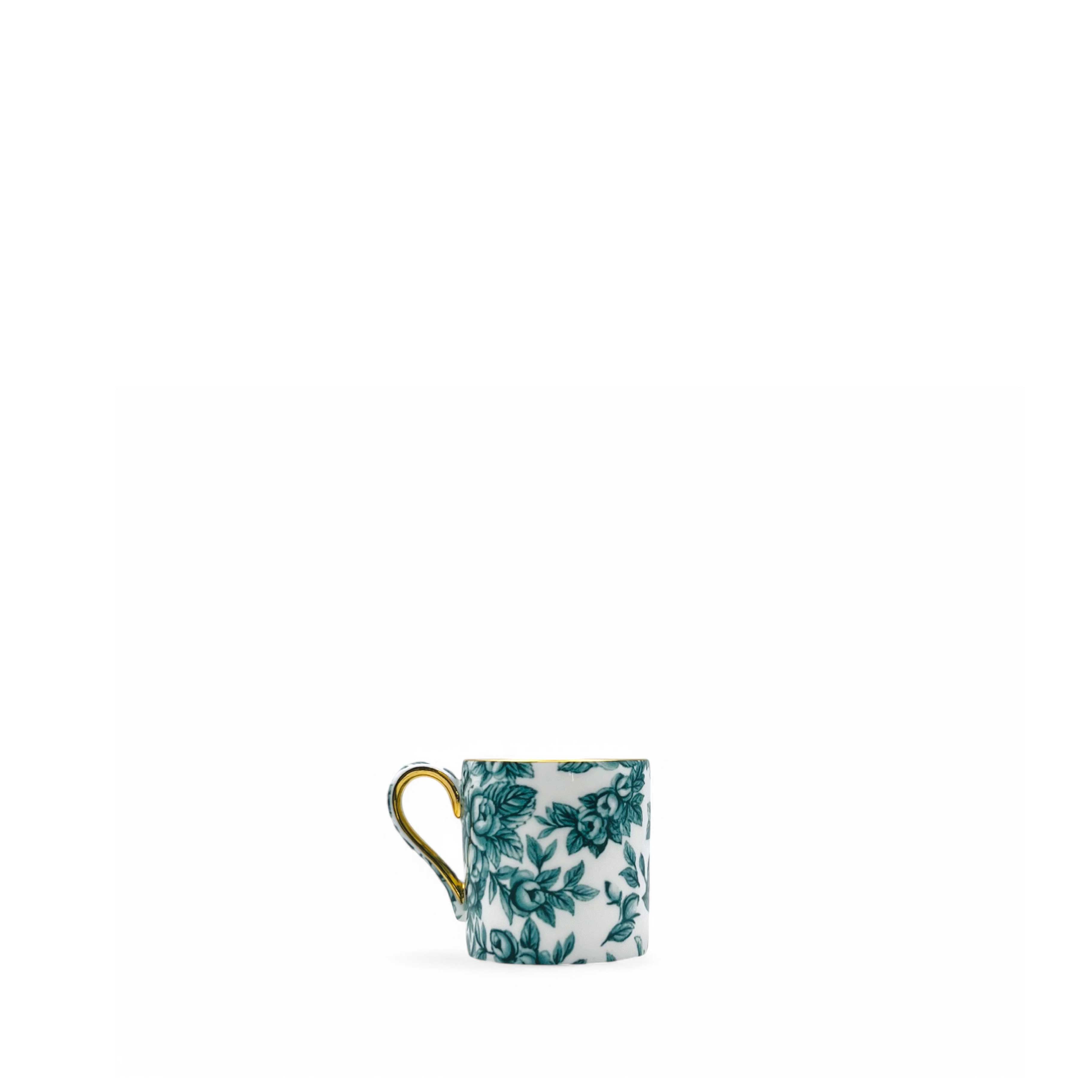 Gladstone Royal Green Luxury Espresso Cup and Saucer