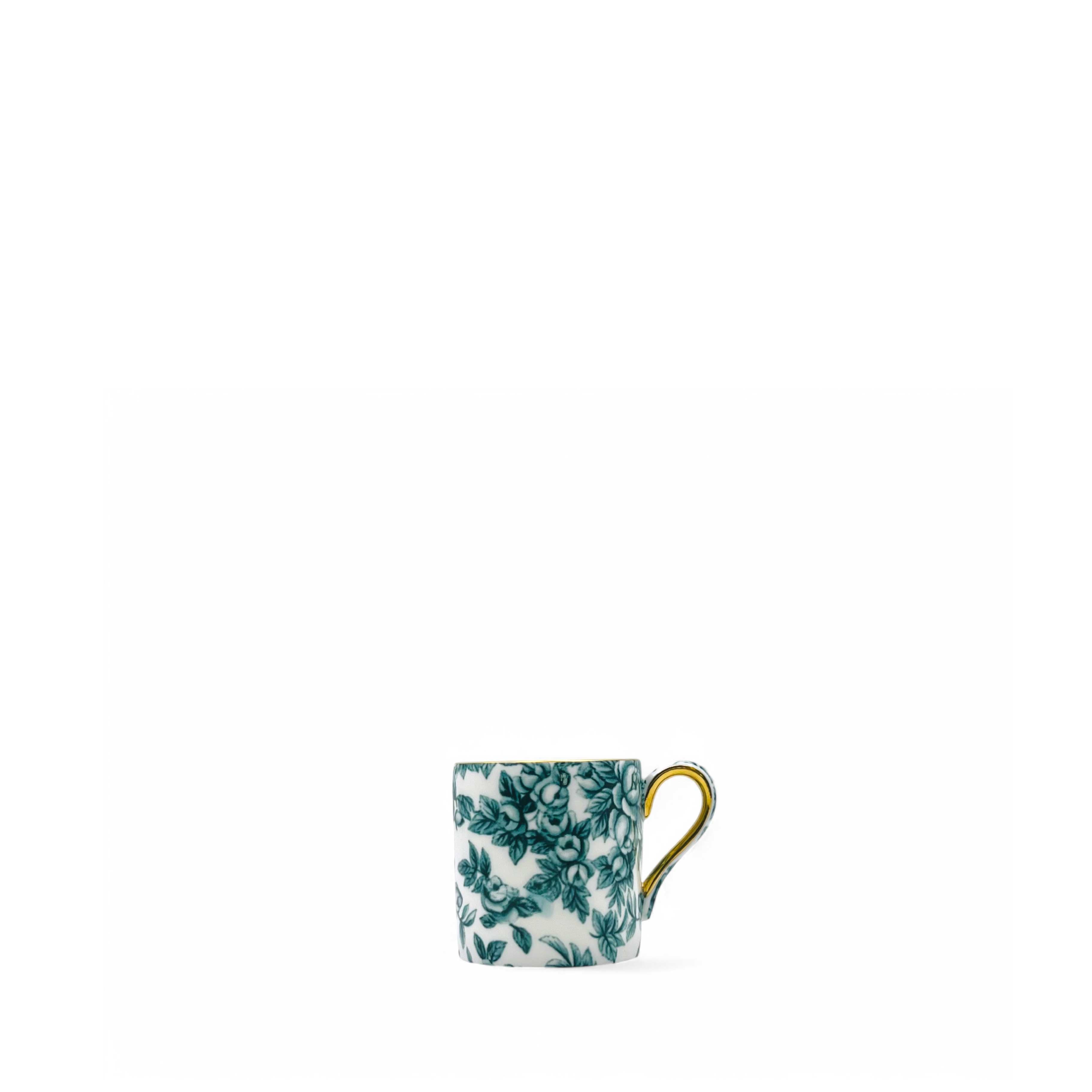 Gladstone Royal Green Luxury Espresso Cup and Saucer