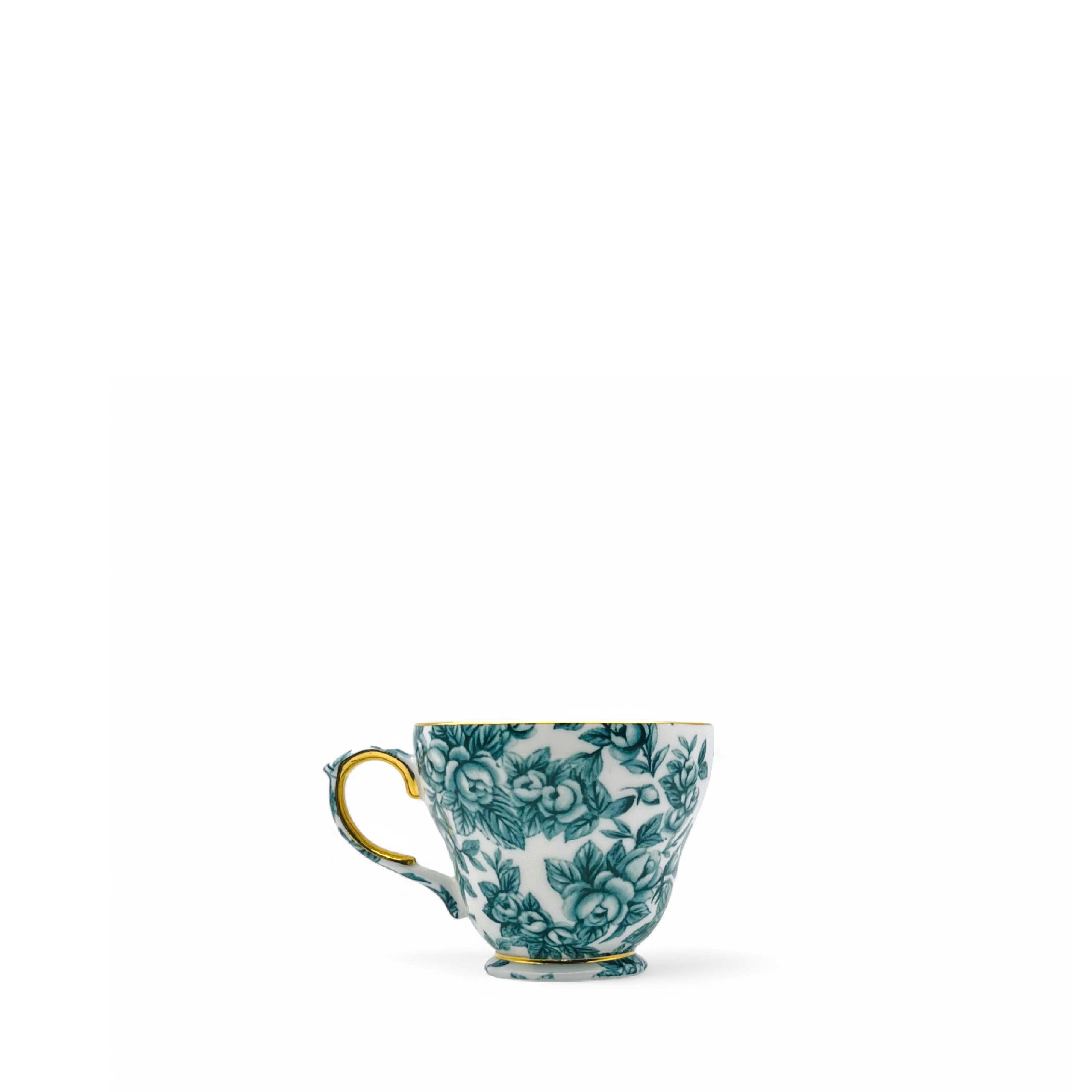 Gladstone Royal Green Luxury Teacup and Saucer