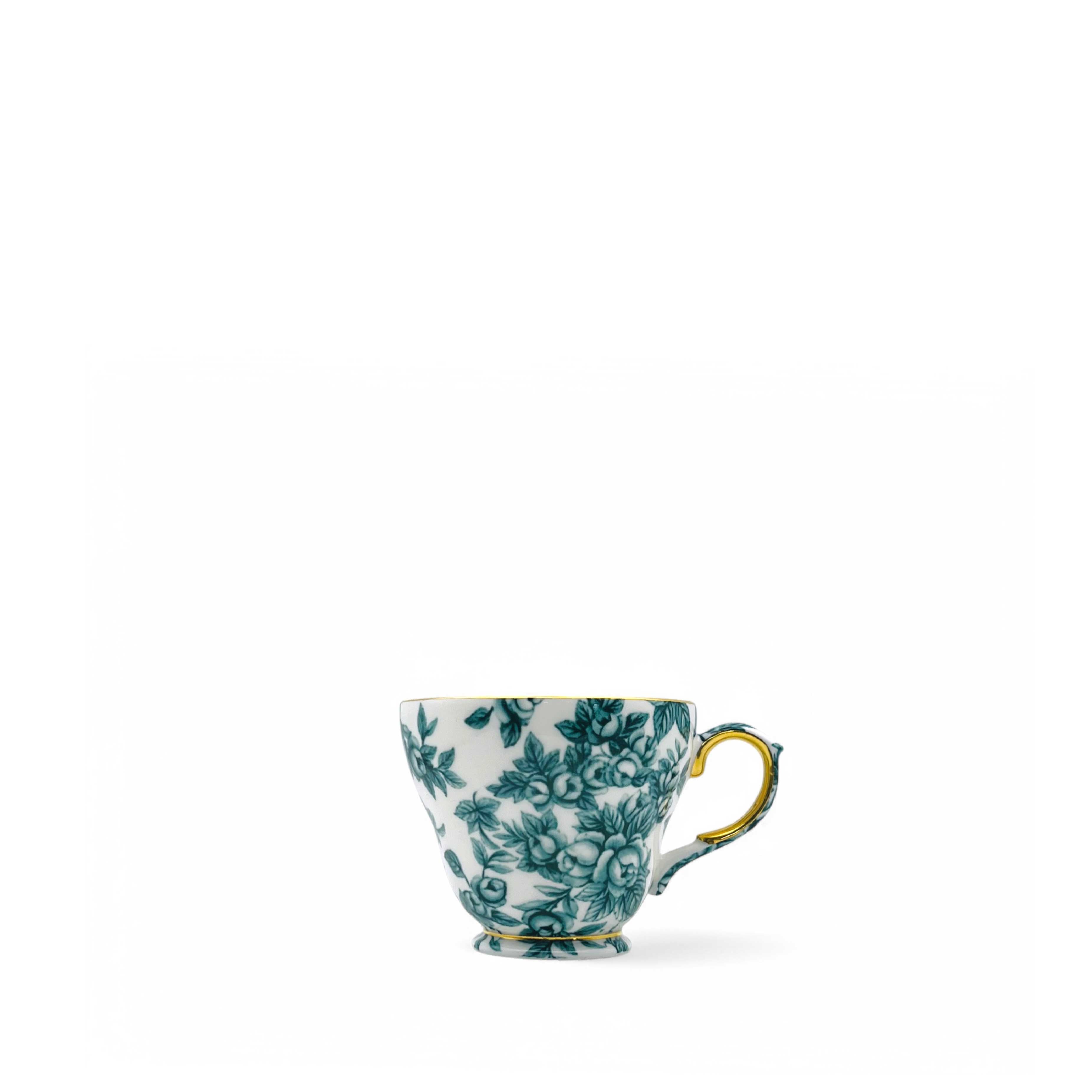 Gladstone Royal Green Luxury Teacup and Saucer
