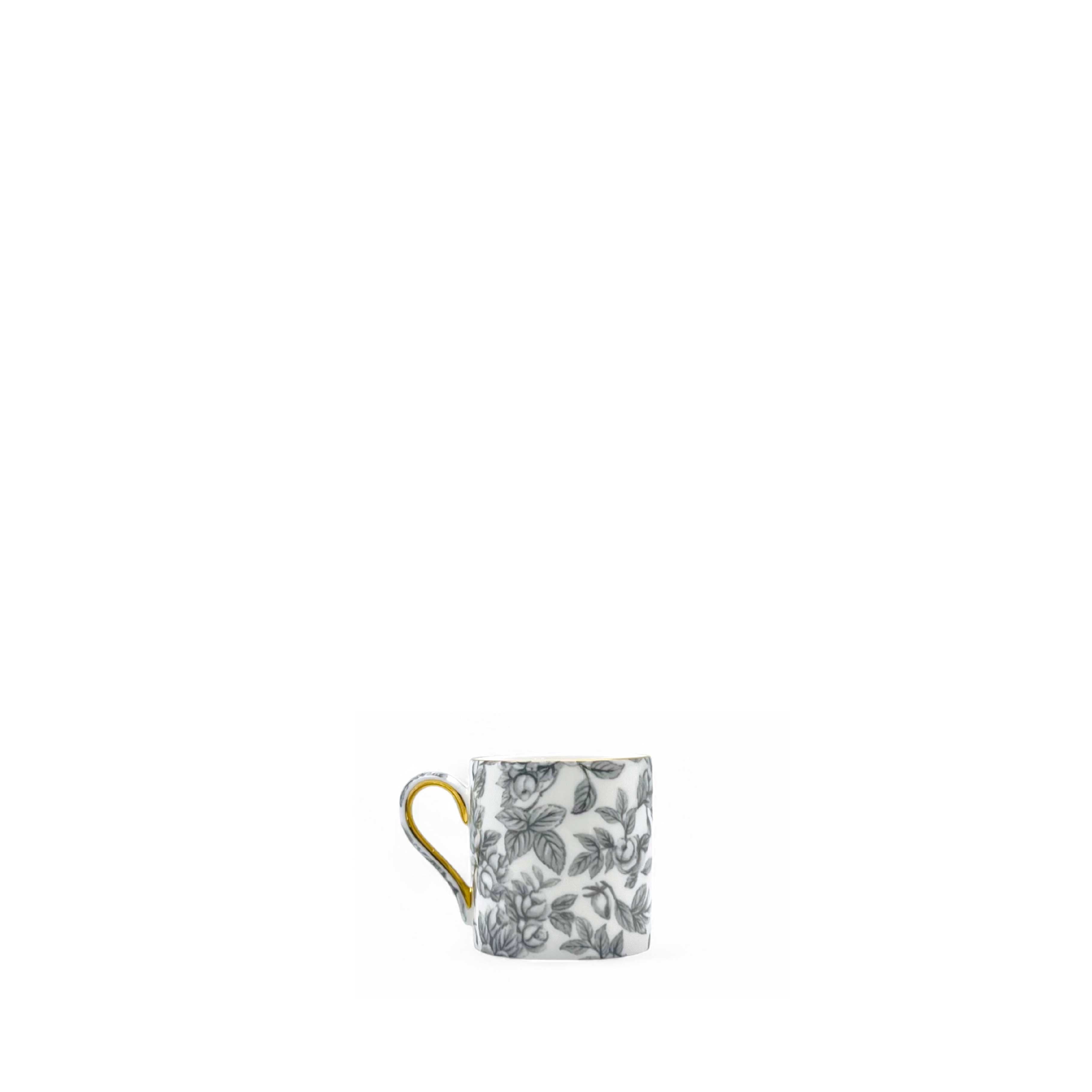 Gladstone Pewter Grey Luxury Espresso Cup and Saucer