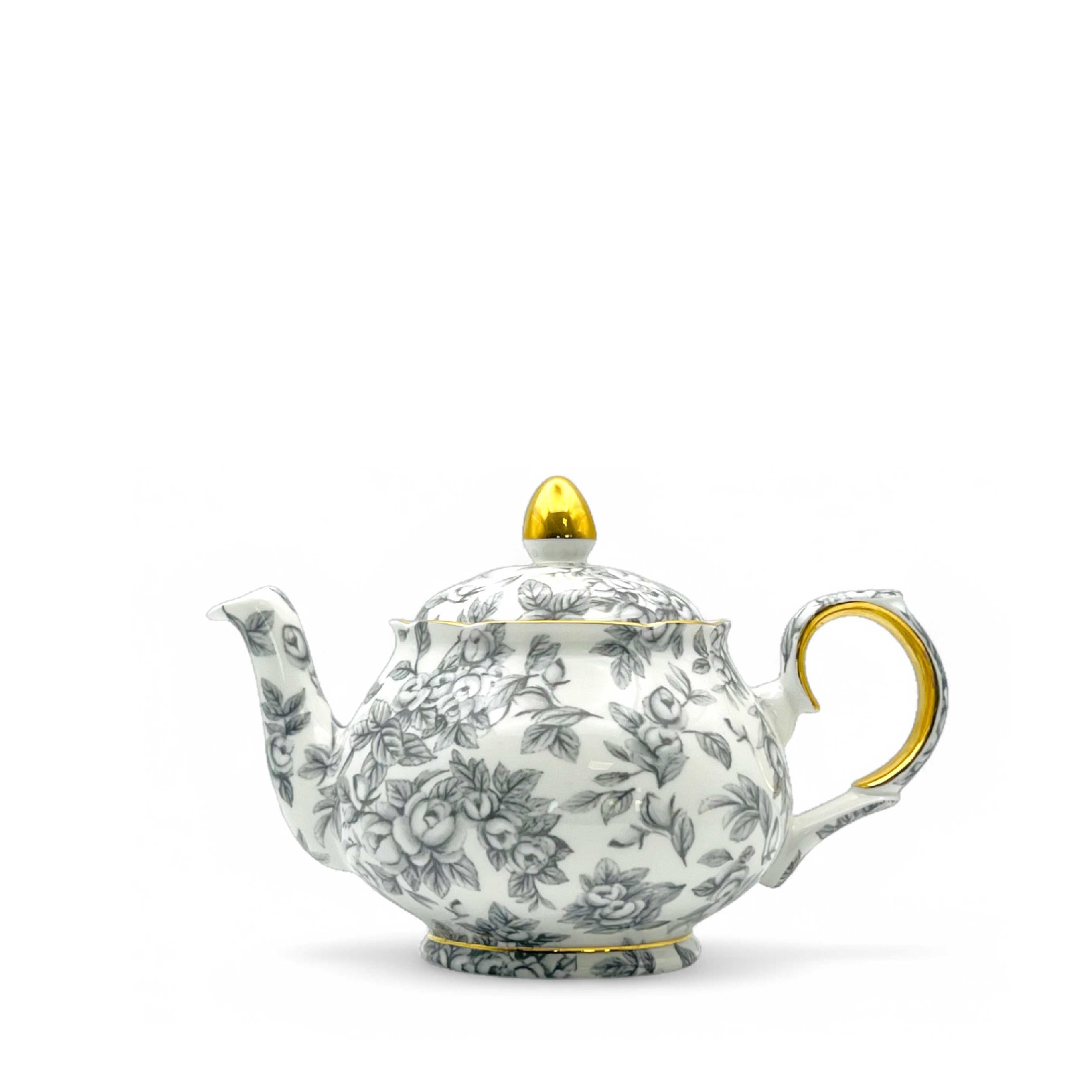 Duchess China 1888 - Gladstone Pewter Grey Luxury Teapot - 3 sizes