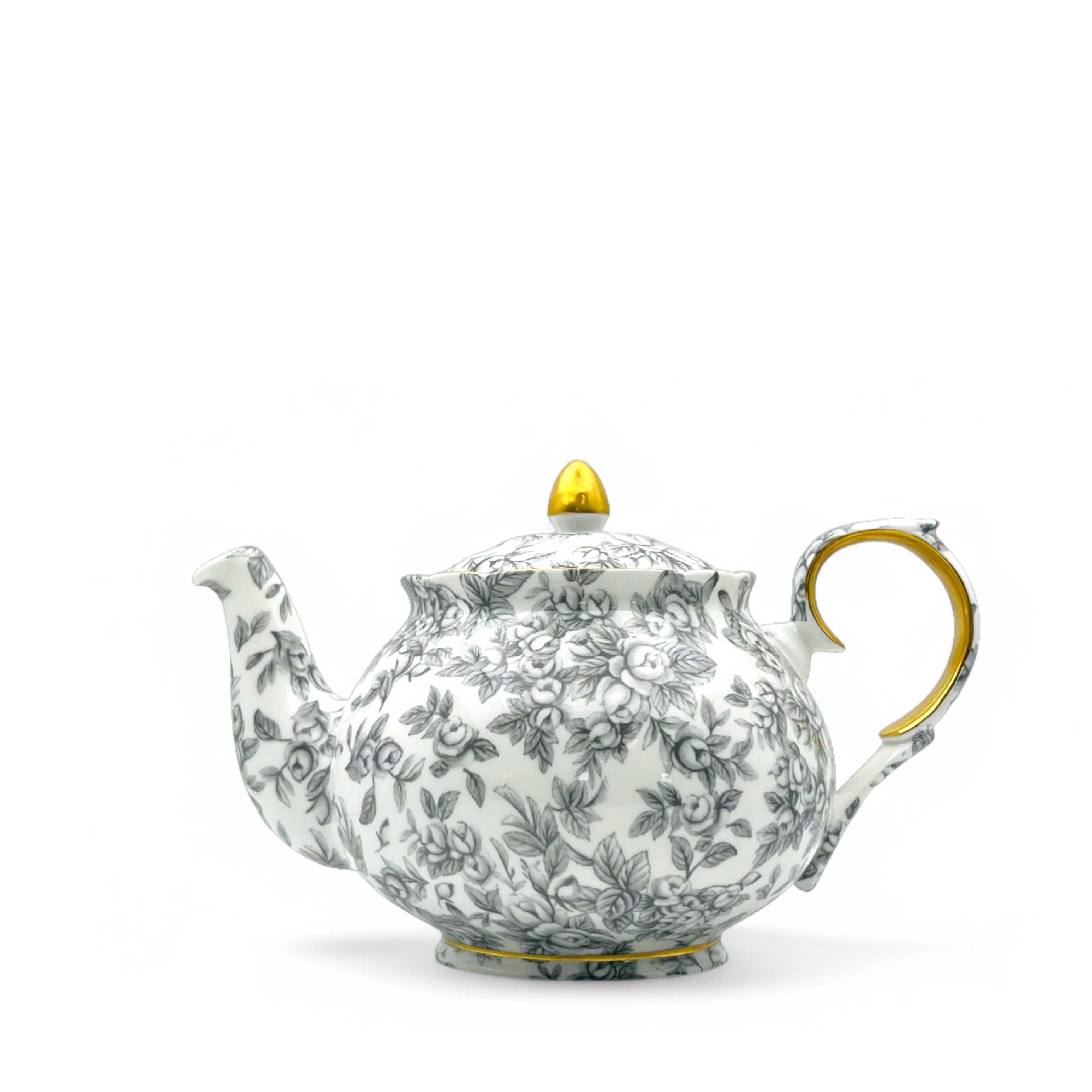 Duchess China 1888 - Gladstone Pewter Grey Luxury Teapot - 3 sizes