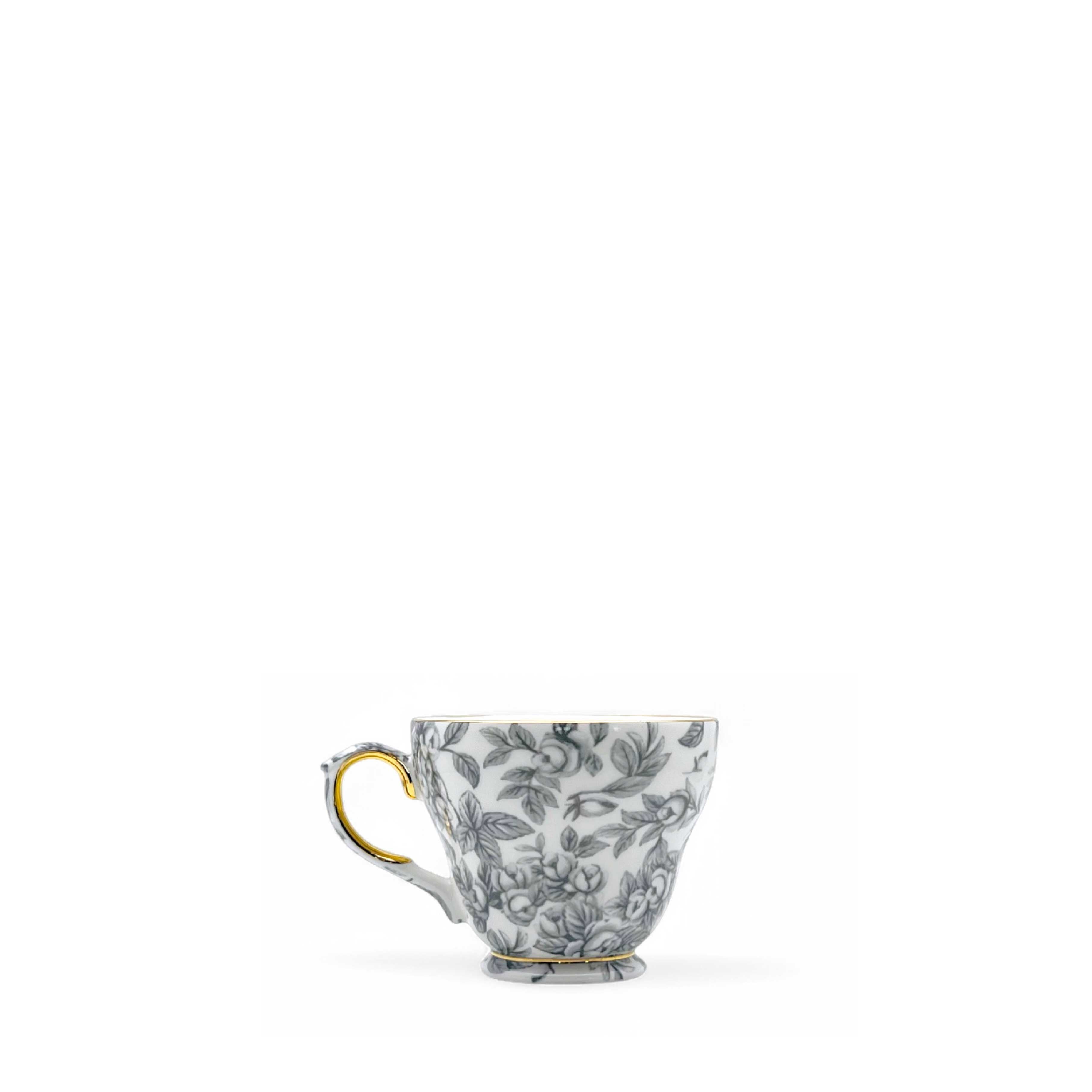 Gladstone Pewter Grey Luxury Teacup and Saucer
