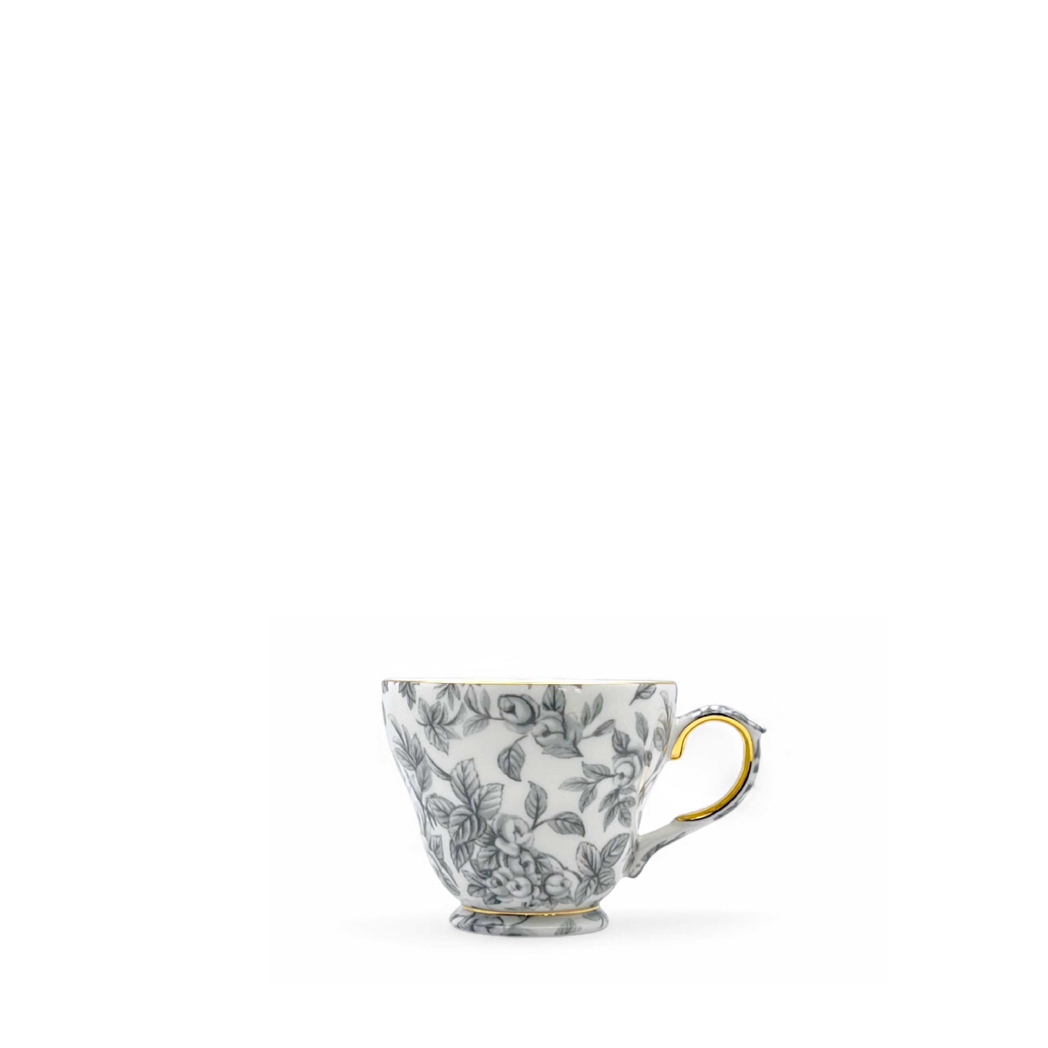 Gladstone Pewter Grey Luxury Teacup and Saucer