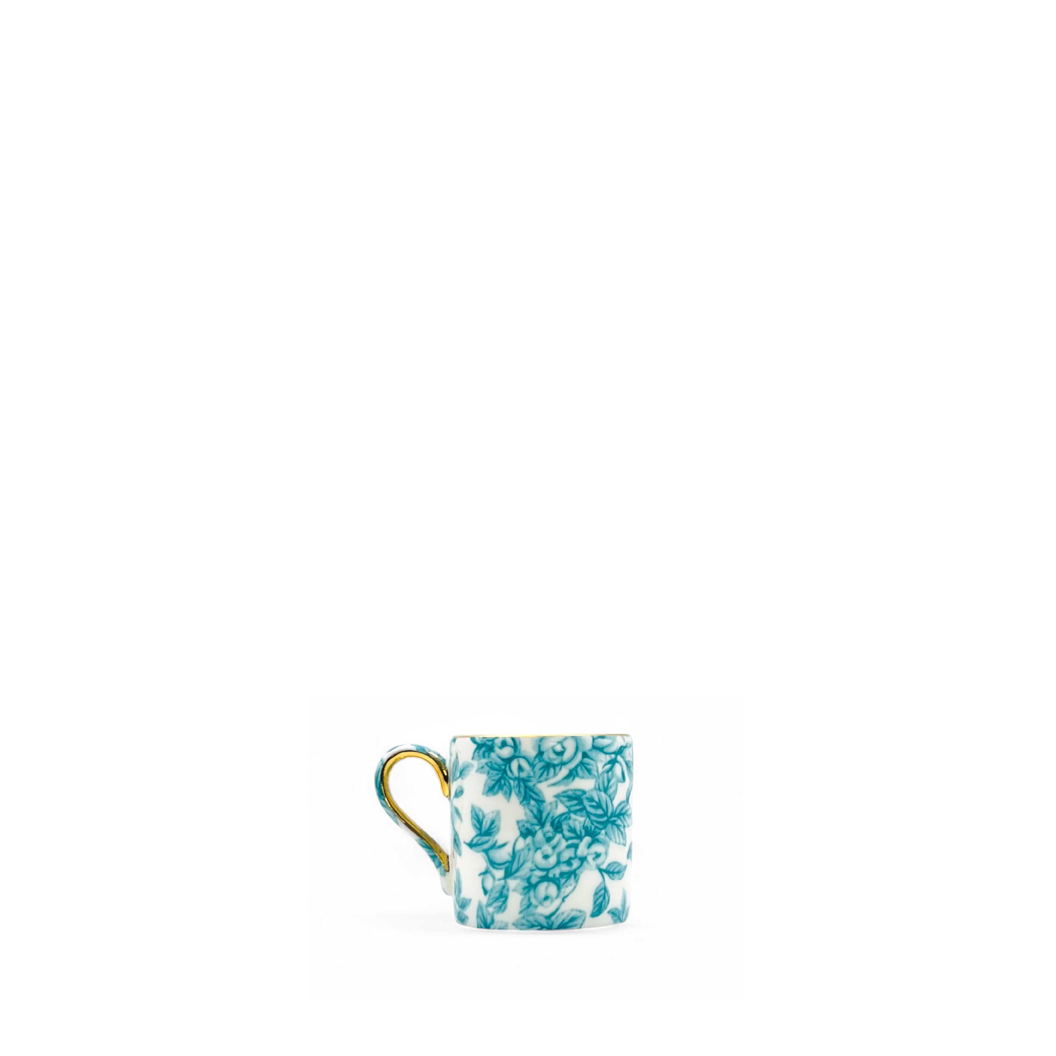 Gladstone Cockpit Green Luxury Espresso Cup and Saucer
