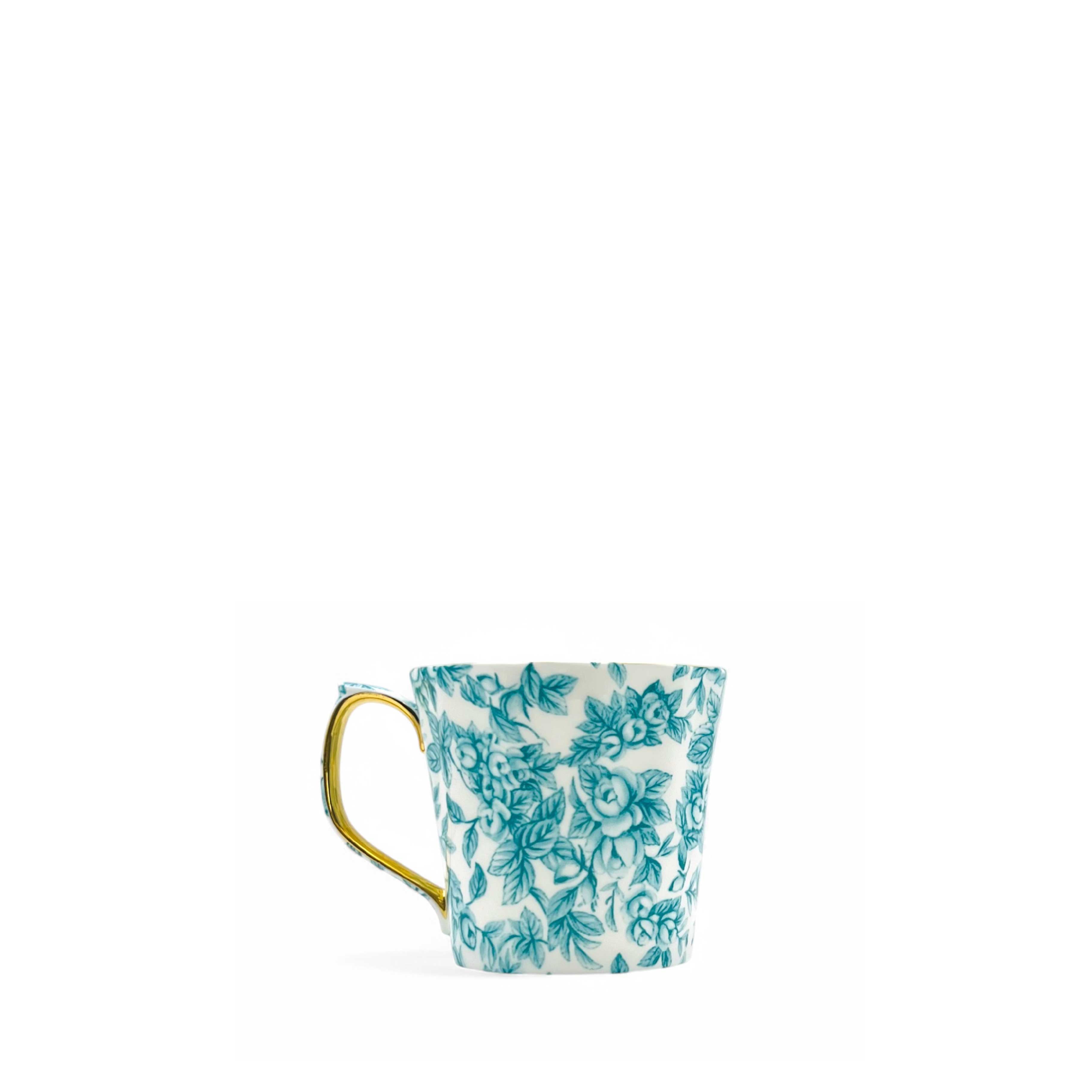 Duchess China 1888 - Gladstone Cockpit Green Luxury Short Beaker Mug