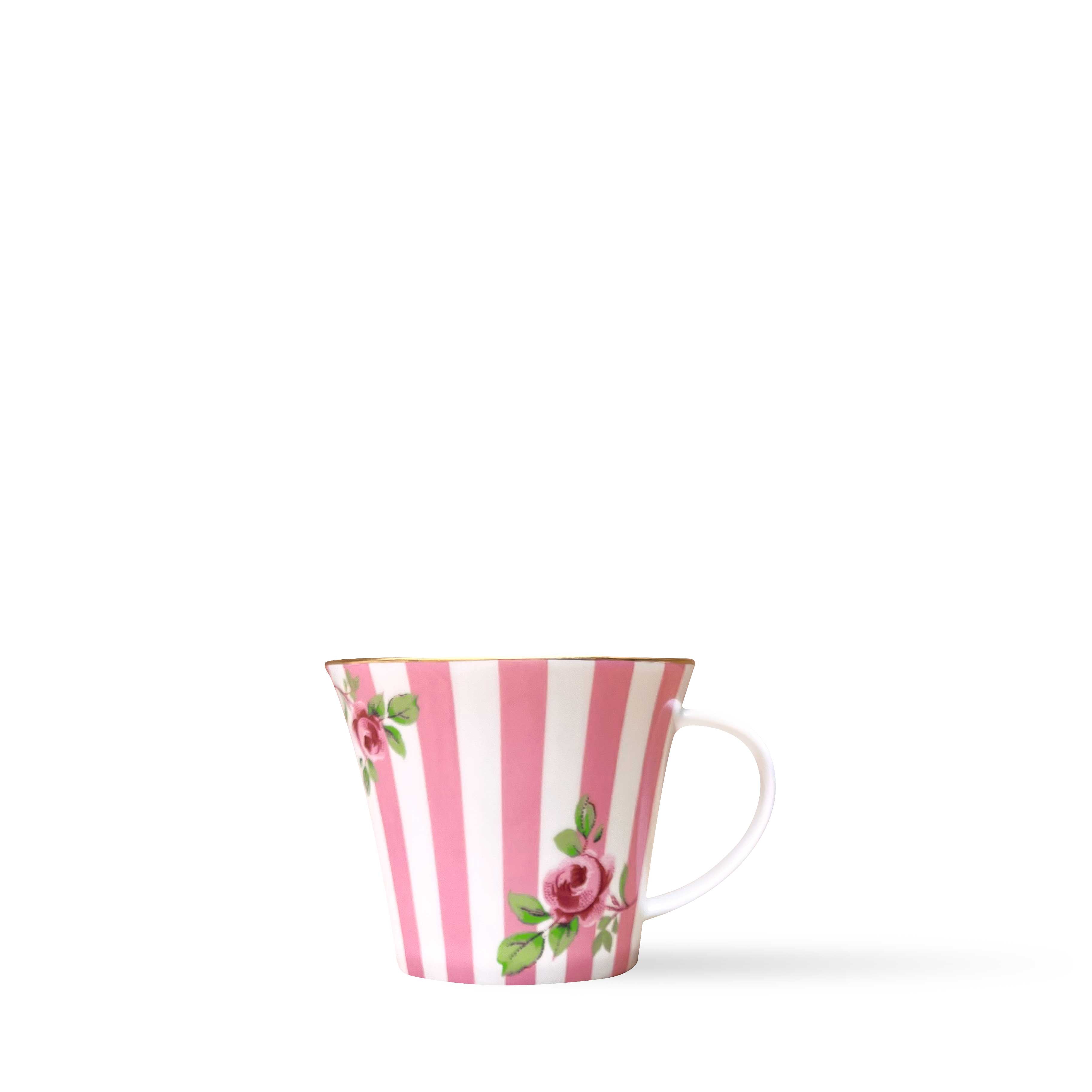 Duchess China 1888 - Regency Rose Pink Stripe Mug