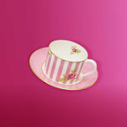 Duchess China 1888 - Regency Rose Pink Stripe Tea Cup & Saucer
