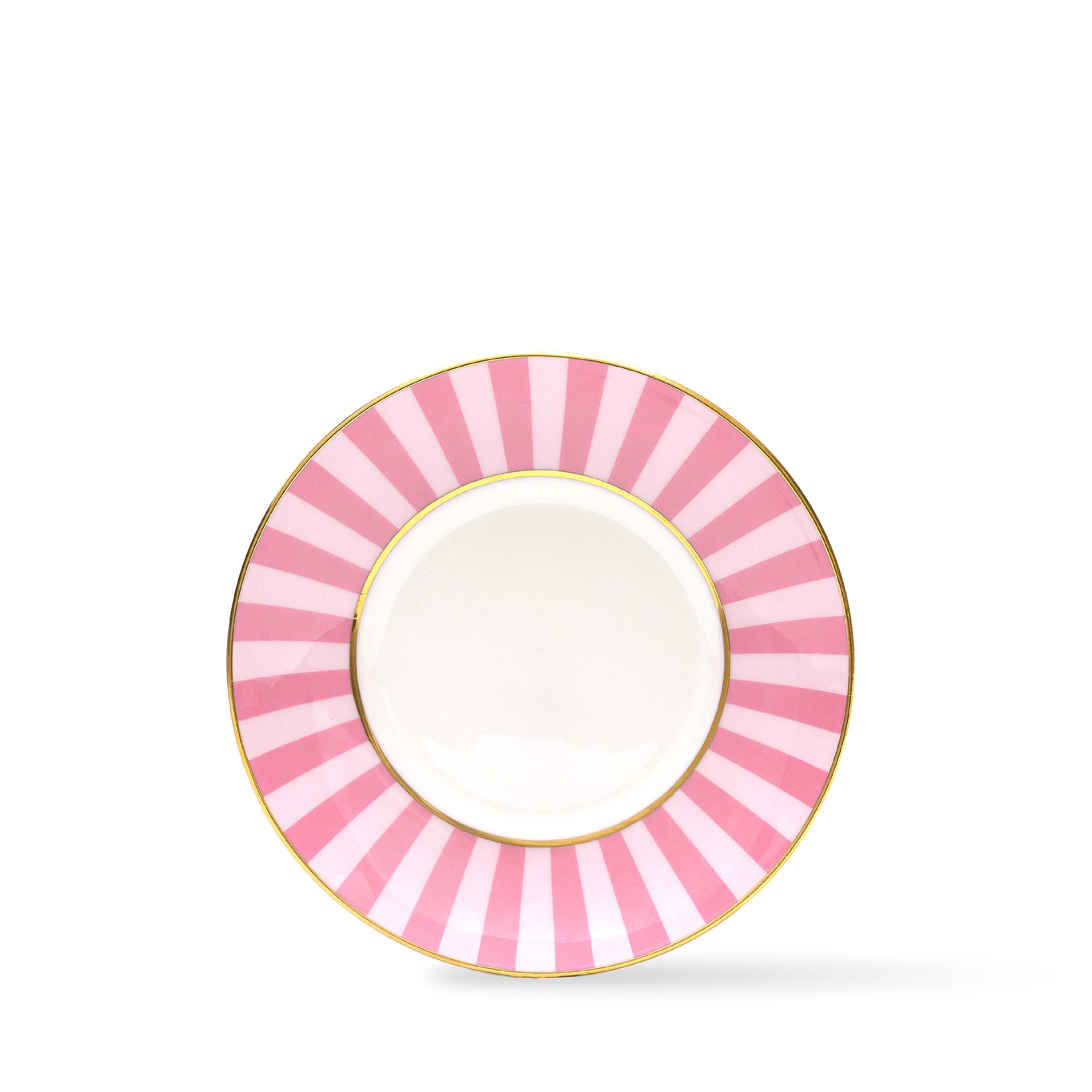 Duchess China 1888 - Regency Pink Stripe Stirling Teasaucer