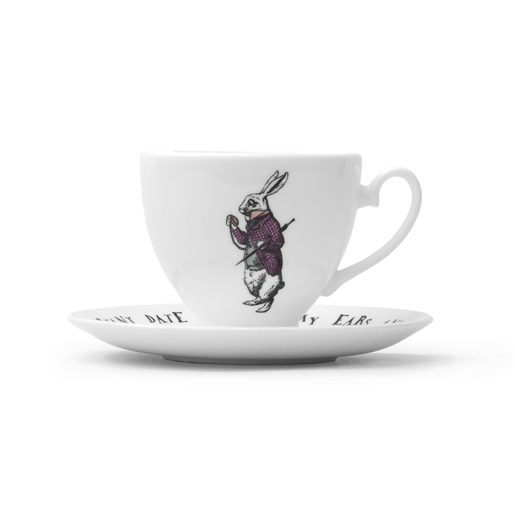 Duchess China 1888 - Wonderland White Rabbit Teacup and Saucer