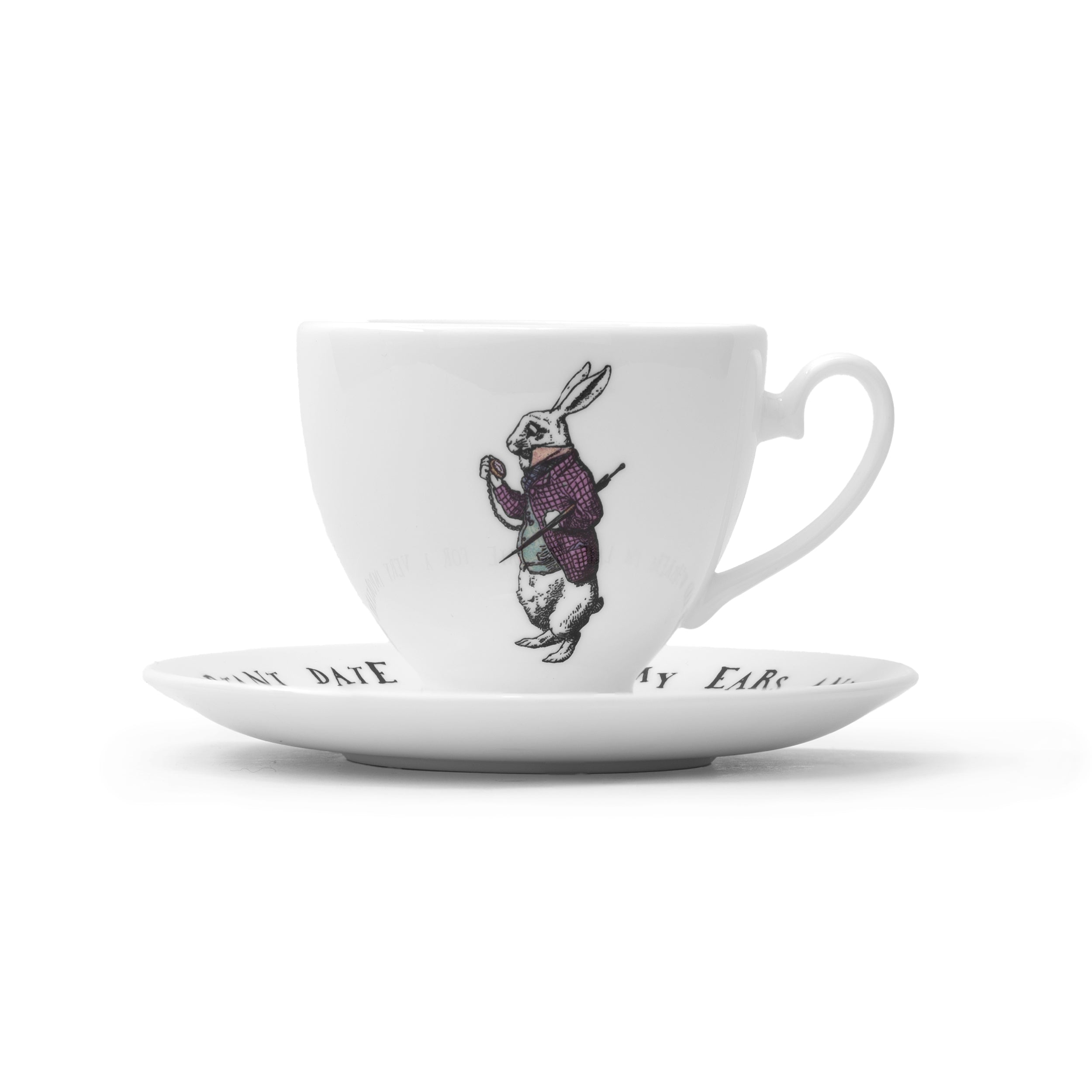Duchess China 1888 - Wonderland White Rabbit Teacup and Saucer