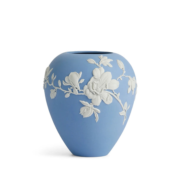 Wedgwood – Blue Magnolia Blossom Large Jasper Vase